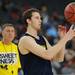 Michigan freshman Nik Stauskas spins a basketball on his finger during practice at Cowboys Stadium in Arlington, Texas on Thursday, March 28, 2013. Melanie Maxwell I AnnArbor.com